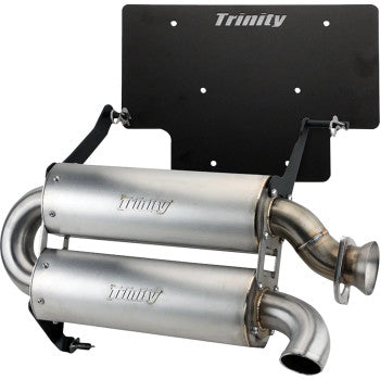 TRINITY RACING Quiet Slip-On Muffler - Stainless Steel - Dual - Xpedition  TR-4191S