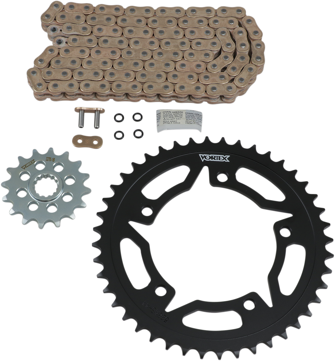 VORTEX Chain and Sprocket Kit - HFRS - Gold - Suzuki GSX-R750/1000 CKG6307