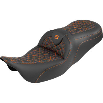 SADDLEMEN Seat Roadsofa Tri Gripper Orange Stitch 808-07B-21003