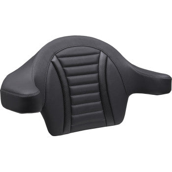 MUSTANG Deluxe Extended Passenger Arm Backrest - Gunmetal Stitch - Touring 88403GM