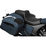 DRAG SPECIALTIES SEATS Predator III 2-Up Seat - Vinyl/Solar Leather - Double Diamond - Chieftain '25/Challenger '20-'25 0810-2470