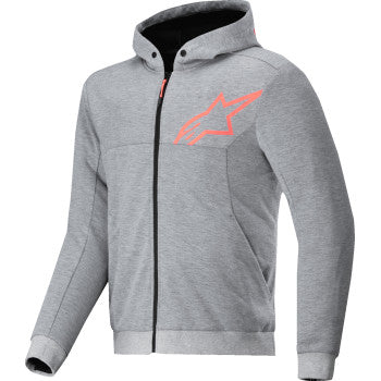 IN STOCK ALPINESTARS Chrome v2 Sport Hoodie - Heather Gray/Red Fluo - Large 4200325-9199-L