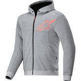 IN STOCK ALPINESTARS Chrome v2 Sport Hoodie - Heather Gray/Red Fluo - Large 4200325-9199-L