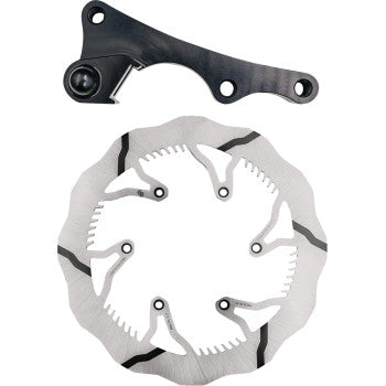 GBRAKES Brake Rotor Kit 280mm Solid Mount Wave Rotor + Bracket GBDOS225