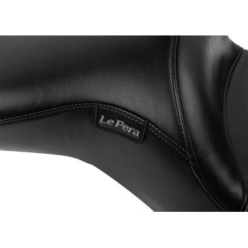 LE PERA Maverick Seat - with Backrest - Smooth - Black - FLH/FLT '23-'24 LV-957BRS