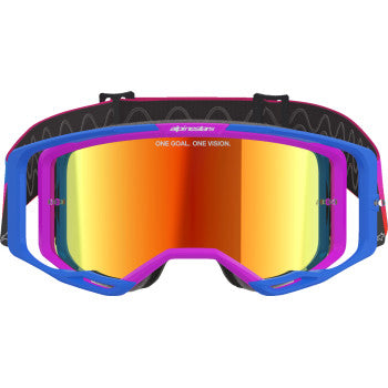 ALPINESTARS GOGGLES Goggle Vision 8 Corp Blue/Purp/Org Mirror-Red 5101625-7286