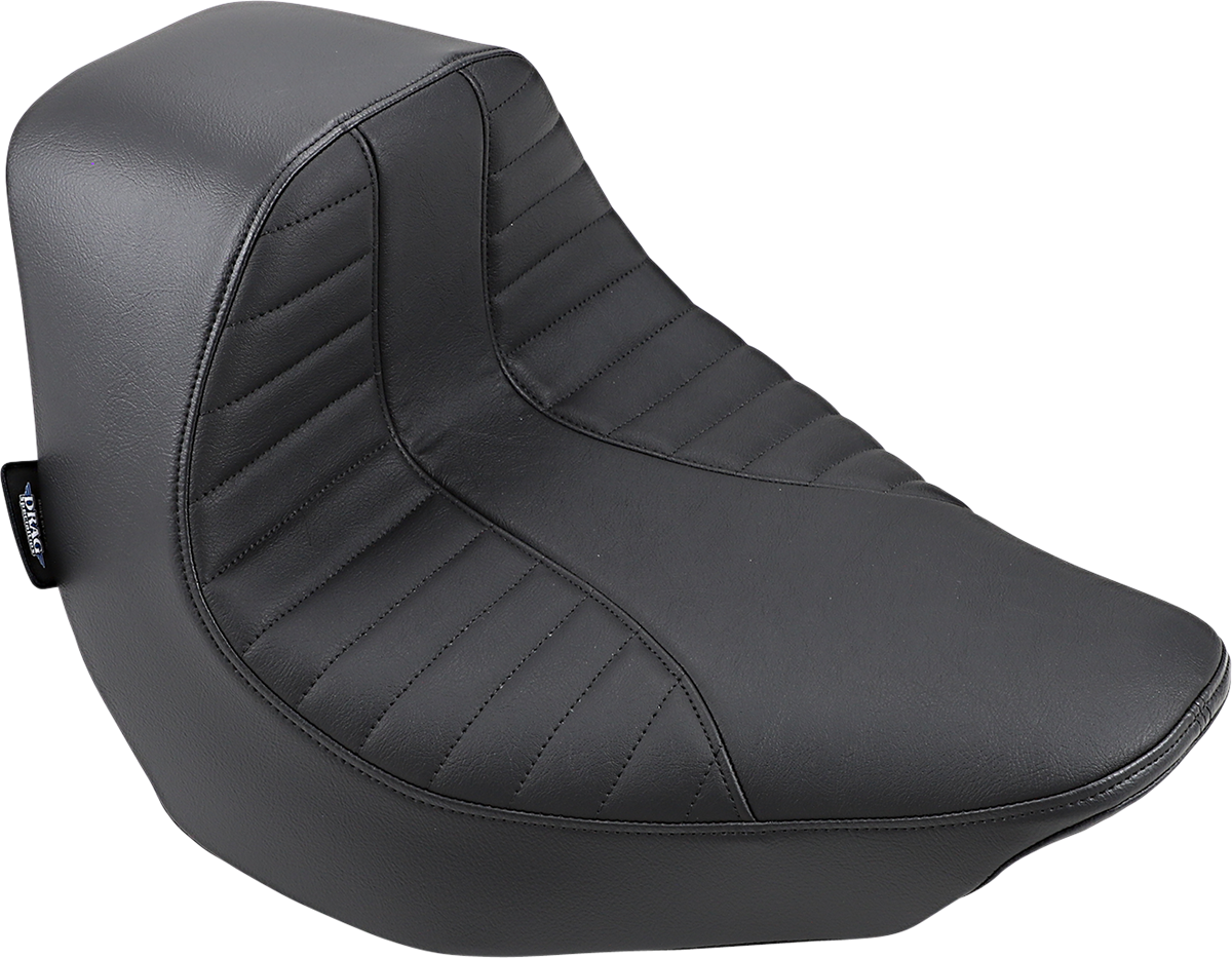DRAG SPECIALTIES EZ-Solo Seat - Scorpion Stitch - Silver Thread - Vinyl - FLFB/S '18-'22 ACT EZ-ON MOUNT STYLE 0802-1186