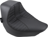 DRAG SPECIALTIES EZ-Solo Seat - Scorpion Stitch - Silver Thread - Vinyl - FLFB/S '18-'22 ACT EZ-ON MOUNT STYLE 0802-1186