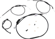 BURLY BRAND Handlebar Cable and Brake Line Kit - Extended - Sportsters - Tracker/Scrambler Handlebars - ABS B30-1272