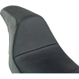 SLYFOX Slyfox Seat - Gray Logo - Black Vinyl - Smooth - FXR '82-'00 SlyFox4681B