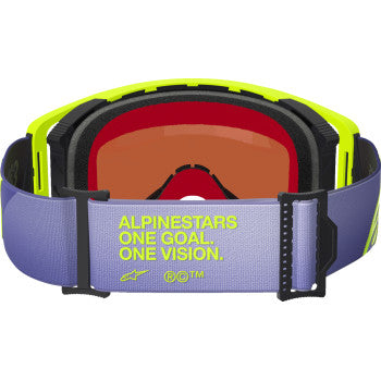 ALPINESTARS GOGGLES Goggle Supertech Corp Purple/Yl Mirror-Sil 5100326-3156
