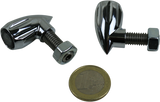 KODLIN MOTORCYCLE 3-1 Bullet Rear Indicator Lights - Grooved - Chrome K68462