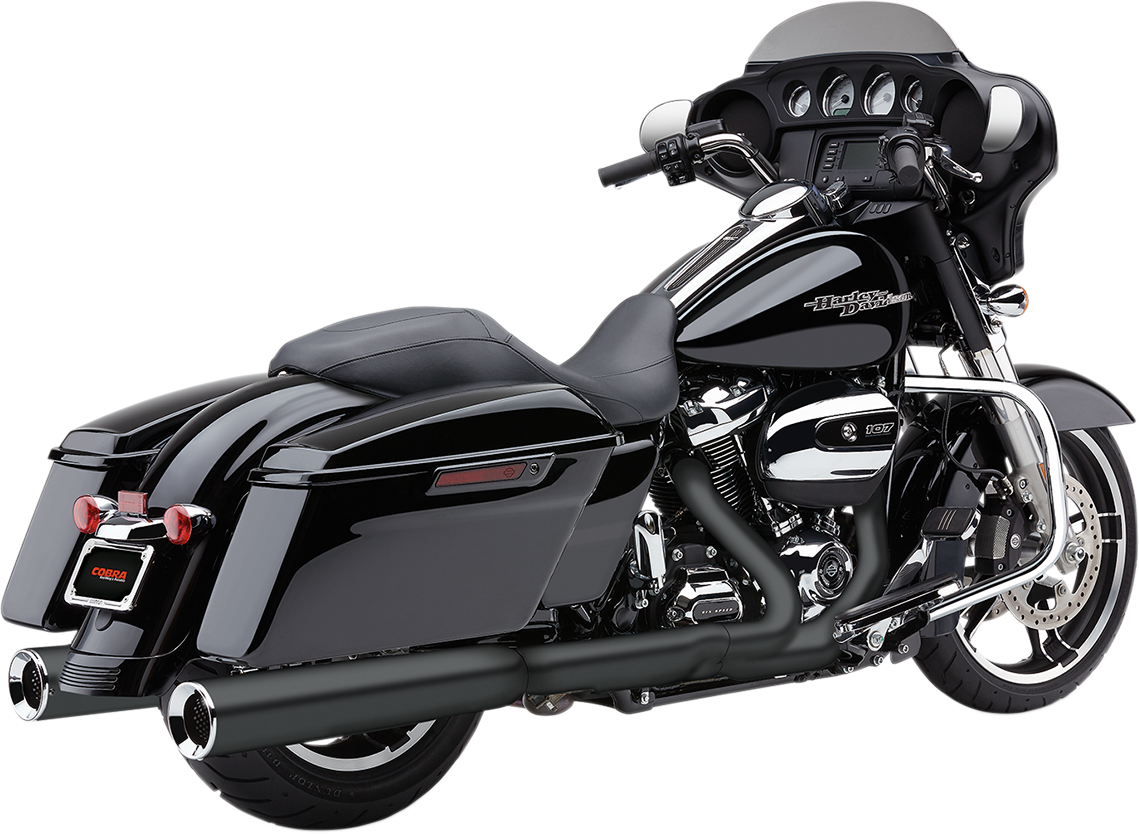 COBRA Power Flo Mufflers for FL 2017-2020 - Black 6214RB