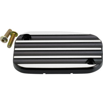 JOKER MACHINE Master Cylinder Cover - Hydraulic Clutch - Finned - Black/Silver 08-012B