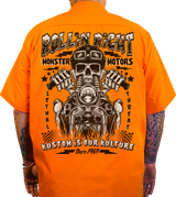 LETHAL THREAT Rollin Right Shop Shirt - Orange - Medium DG60173M