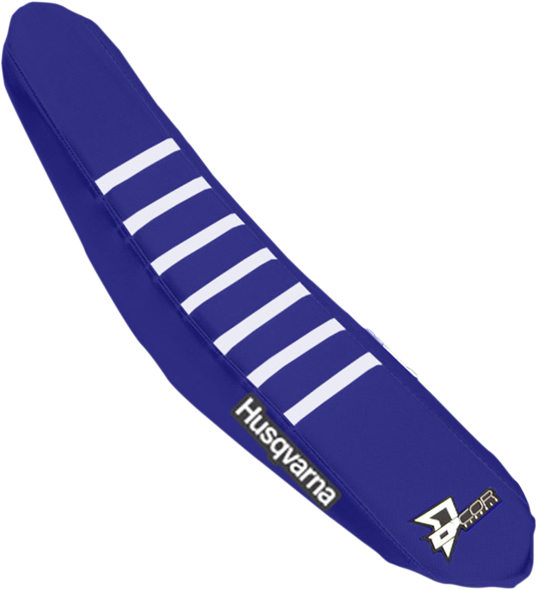 D'COR VISUALS Seat Cover - Navy Blue/White - TC/FC '15 30-70-409