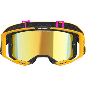 ALPINESTARS GOGGLES Goggle Vision 8 Corp Org/Ylw/Pink Mirror-Gold 5101625-4005