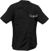 LETHAL THREAT Ride Low Skull Printed Shop Shirt - Black - Medium HW50217M