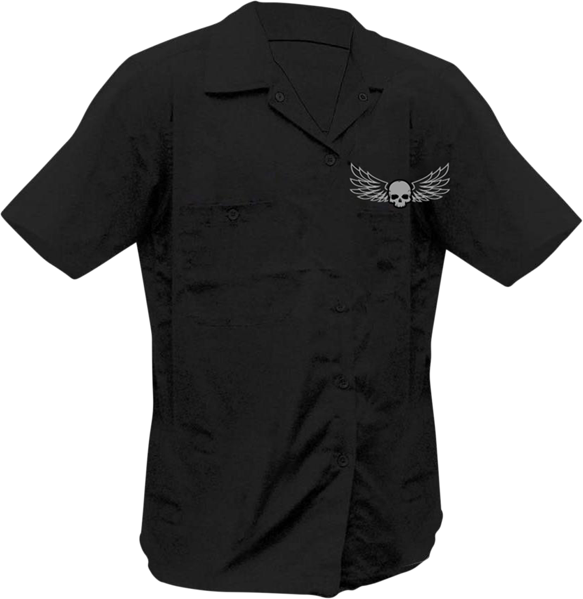 LETHAL THREAT Ride Low Skull Printed Shop Shirt - Black - 2XL HW50217XXL