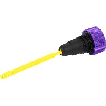 FIGURATI DESIGNS Performance Magnetic Oil Dipstick - Curved - Purple - '07-'16 Touring/Trike FDP01-TCSM-P