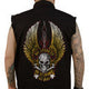LETHAL THREAT No Regrets Printed Sleeveless Button Down Shirt - Black - Large CO60190L