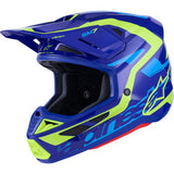 ALPINESTARS SM7 Helmet - Deed - Gloss Blue/Yellow Fluo - Large 8302426-7253-L