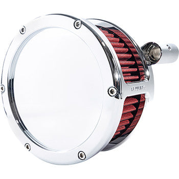FEULING OIL PUMP CORP. BA Air Cleaner Kit - Chrome with Red Filter - '93-'99 Evolution Big Twin 5467