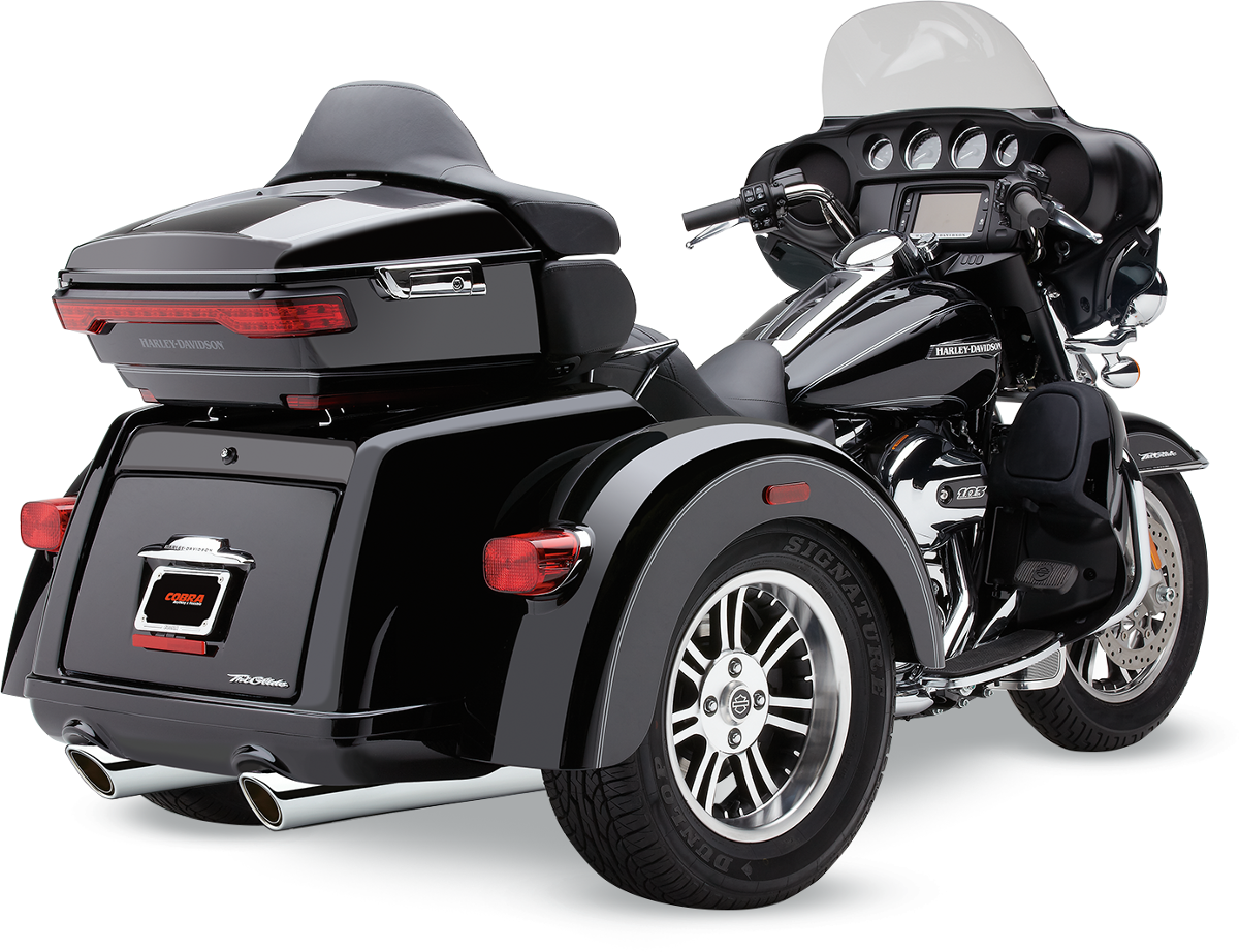 COBRA 909 Mufflers for Tri-Glide - Chrome Tri Glide Ultra Classic FLHTCUTG   2009-2022 6303