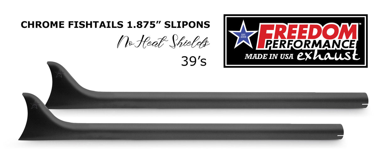 HARLEY SOFTAIL FISHTAILS 1.875" SLIP-ONS CHECK DESCRIPTION FOR FITMENT