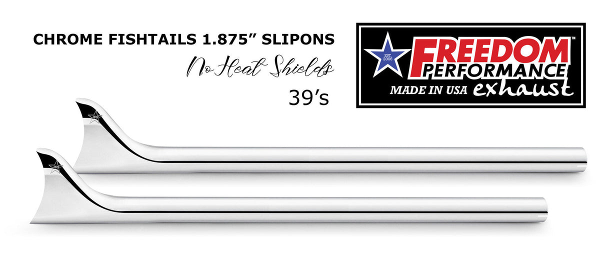HARLEY SOFTAIL FISHTAILS 1.875" SLIP-ONS CHECK DESCRIPTION FOR FITMENT