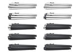 HARLEY TOURING AMERICAN OUTLAW & COMBAT FLUTED 4.5" MEGAPHONE SLIP-ONS BUNDLE 1995-PRESENT