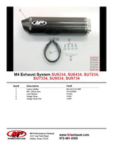 IN STOCK open box M4 Exhaust Carbon Fiber Bolt On 2001-2003 GSXR 600 SU6334