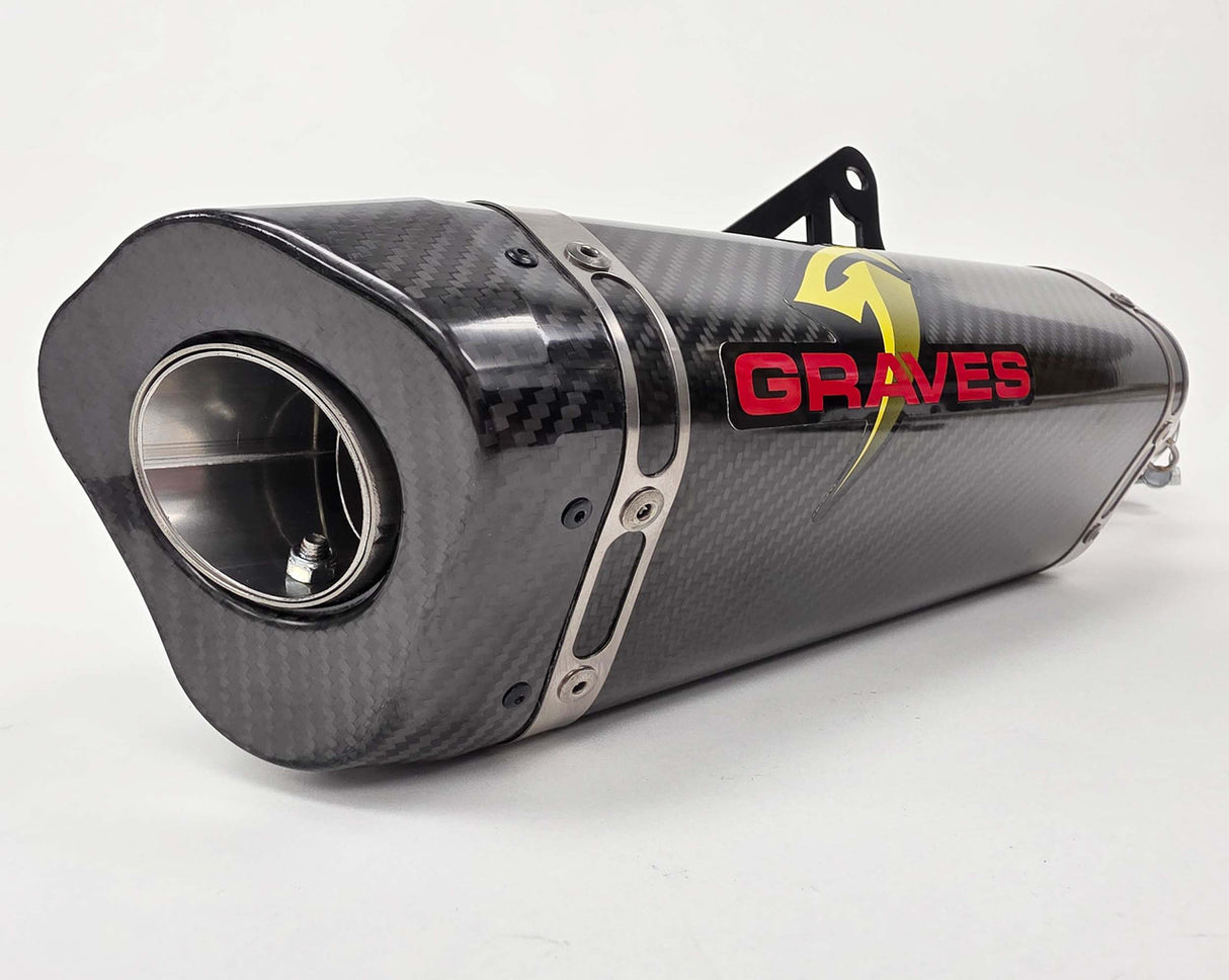 Graves motorsports Kawasaki Ninja 400 + Ninja 500 LINK Cat-Back Carbon Silencer EXK-24EX5-CBSC