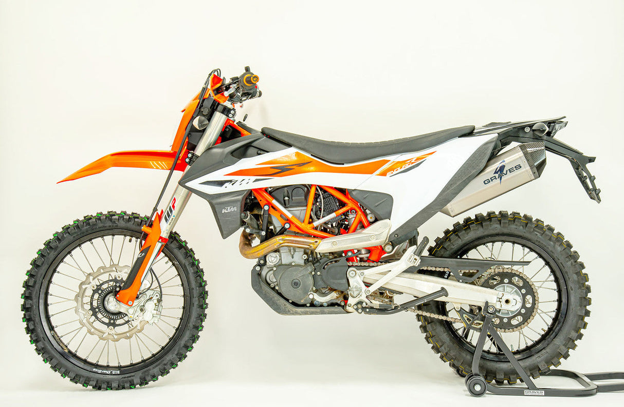 Graves  Titanium Exhaust Slip-On  Ktm 690 Enduro R 2019-2023 /Gas Gas E SM S 700 2023-2024  Exk-19690-Sot