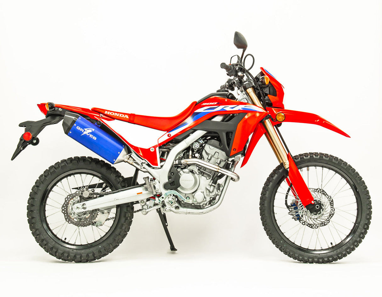 Graves Motorsports  Full Stainless Exhaust  Crf300l Rally   2021-2025  Exh-21c3l-Fsab
