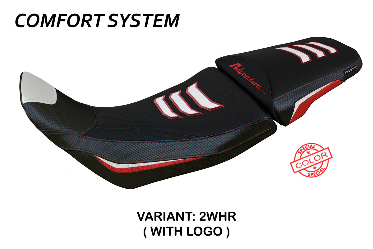Tappezzeria Italia Honda Africa Twin 1100 2020-2024 Seat Cover Comfort in White and Red SE