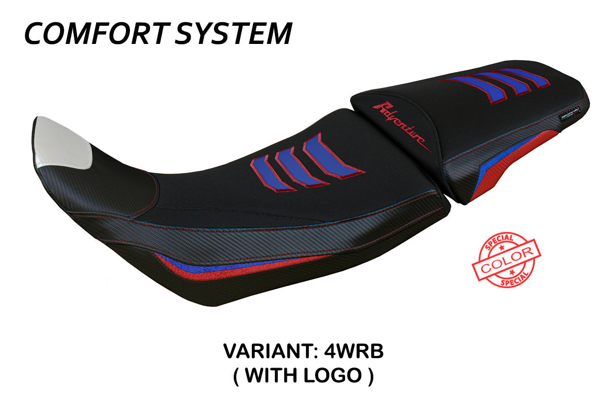 Tappezzeria Italia  Honda Africa Twin 1100 2020-2024 Seat Cover Comfort in White, Red and Blue S