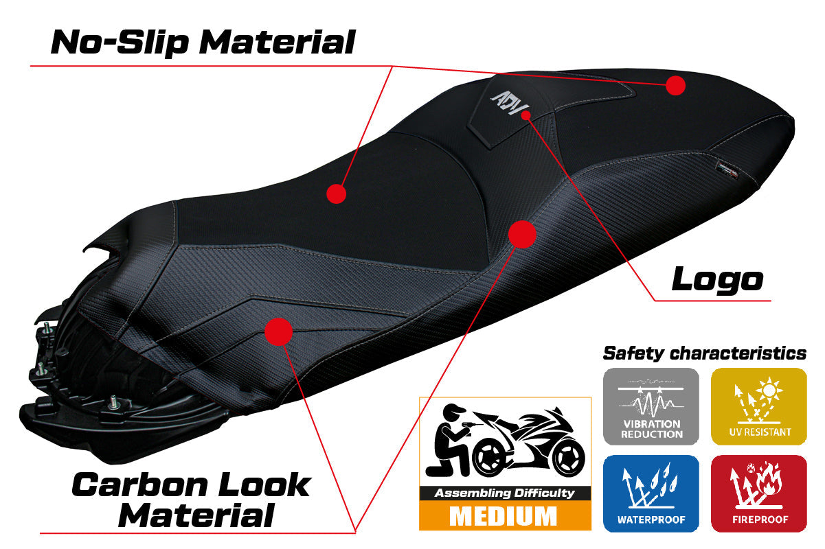 Tappezzeria Italia Honda ADV 350 2022-2025 Seat Cover in Black