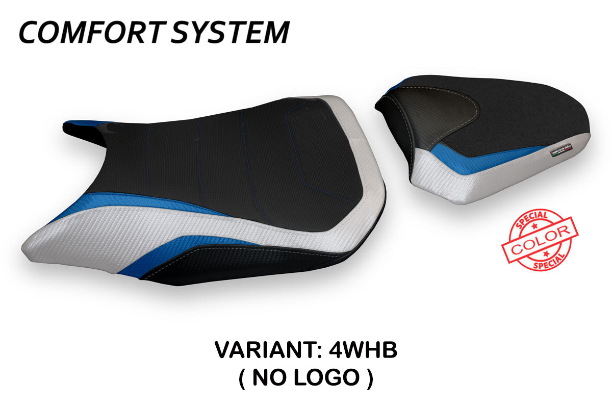Tappezzeria Italia Honda CB500F 2016-2023 Seat Cover Comfort in White and Blue