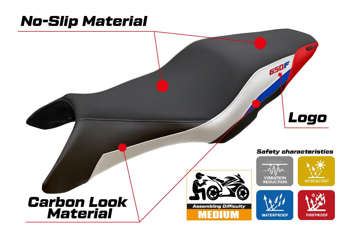 Tappezzeria Italia Honda CB650F 2014-2016 2017 2018 Seat Cover White Blue Red Black