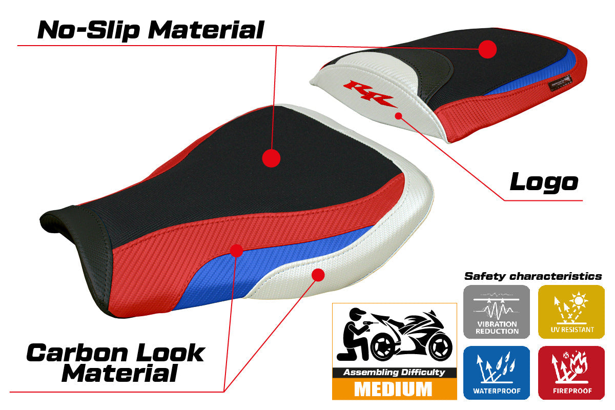 Tappezzeria Italia Honda CBR 600 RR 2007-2025 Seat Cover White Red Blue