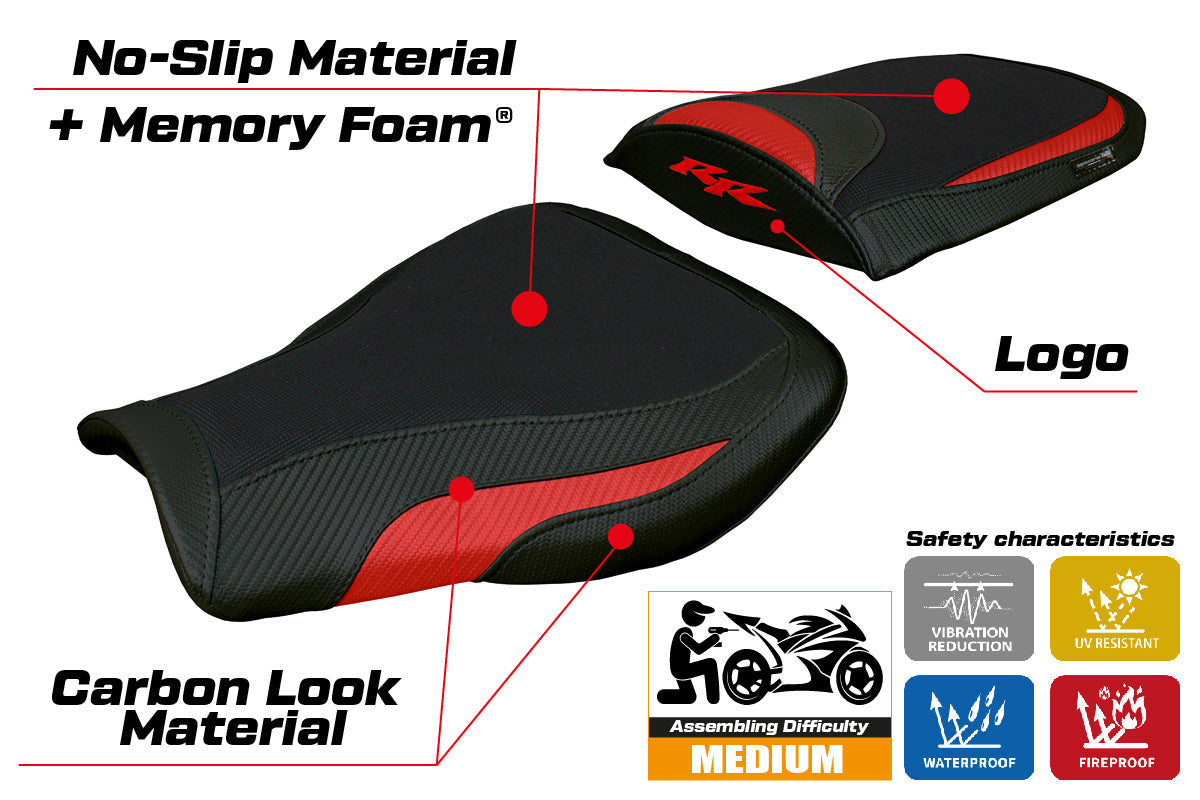Tappezzeria Italia Honda CBR 600 RR 2007-2025 Seat Cover Comfort Red Black