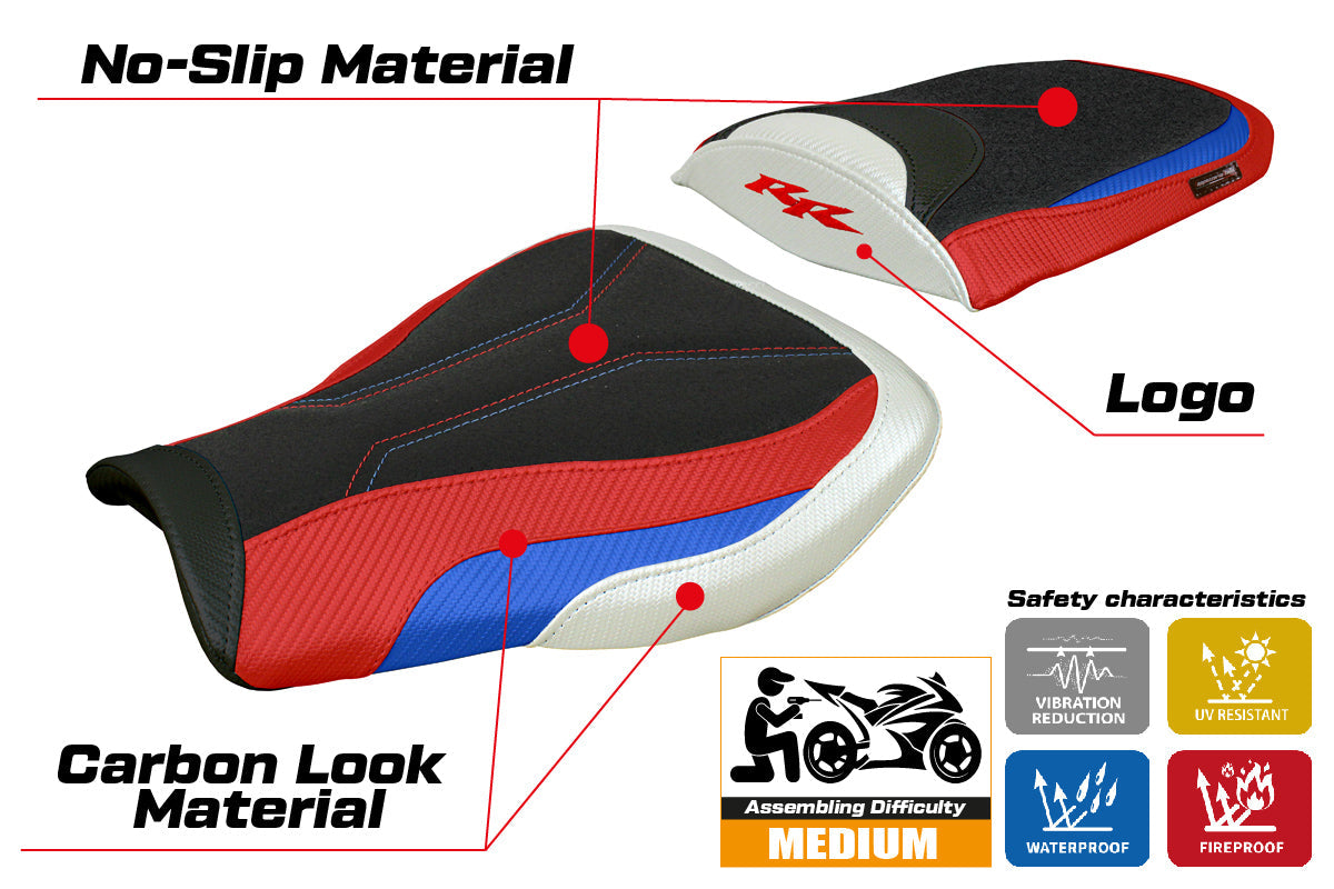Tappezzeria Italia Honda CBR 600 RR 2007-2025 Seat Cover Ultragrip White Red Blue