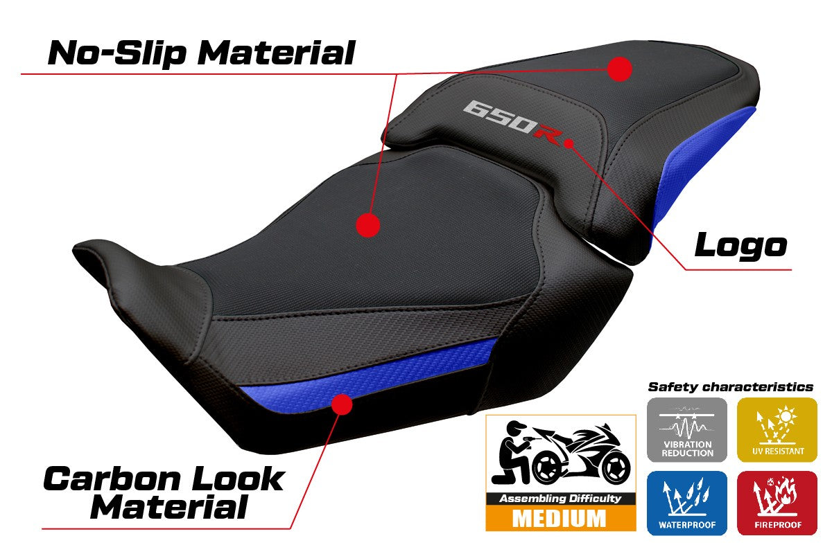 Tappezzeria Italia Honda CBR650R 2024-2025 Seat Cover Blue Black