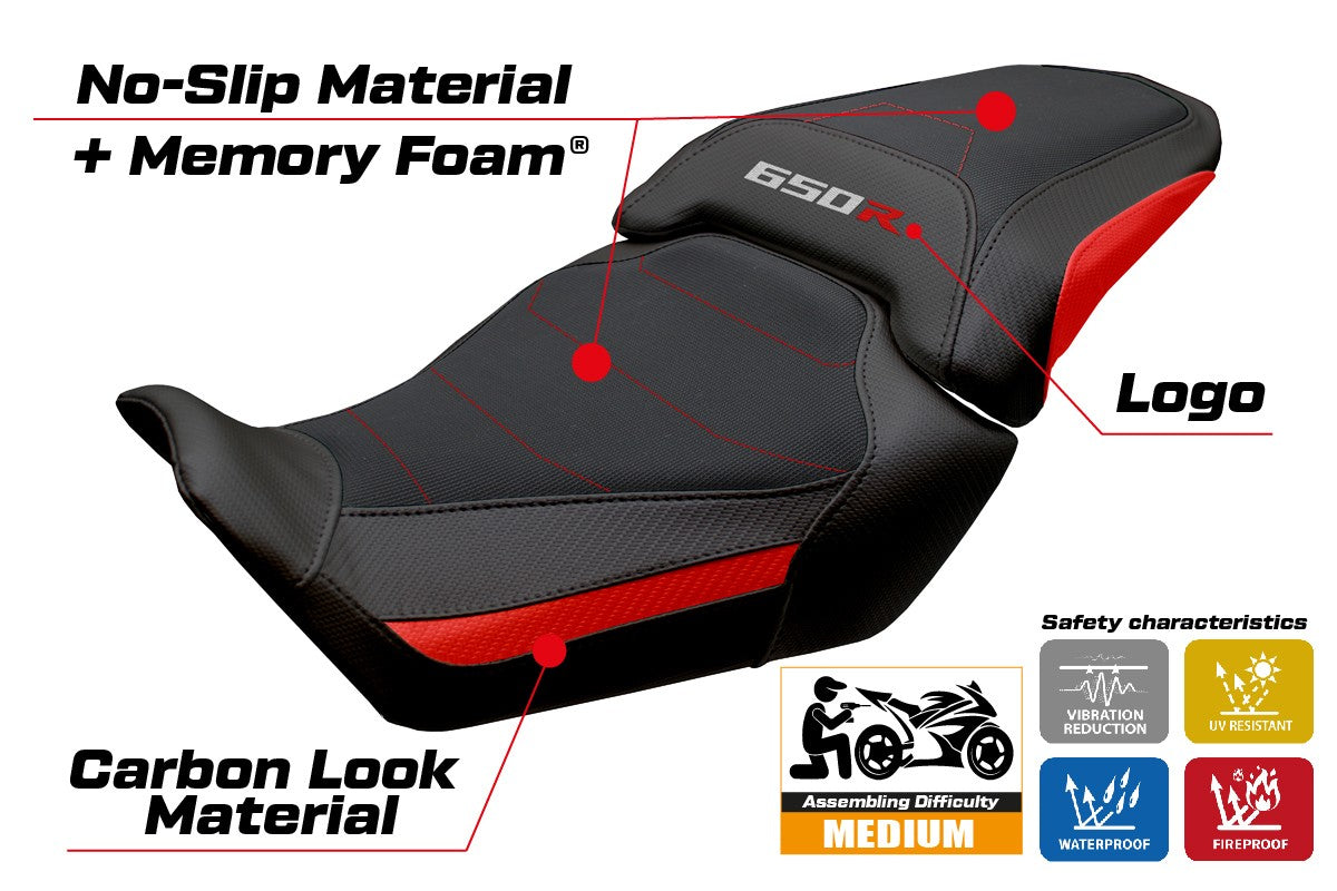 Tappezzeria Italia Honda CBR650R 2024-2025 Seat Cover Comfort Red Black