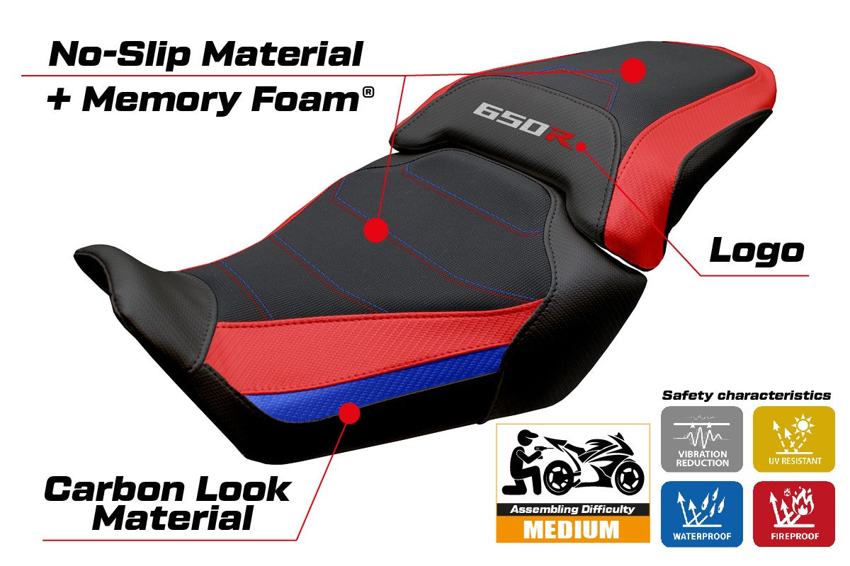 Tappezzeria Italia Honda CBR650R 2024-2025 Seat Cover Comfort Red Blue Black