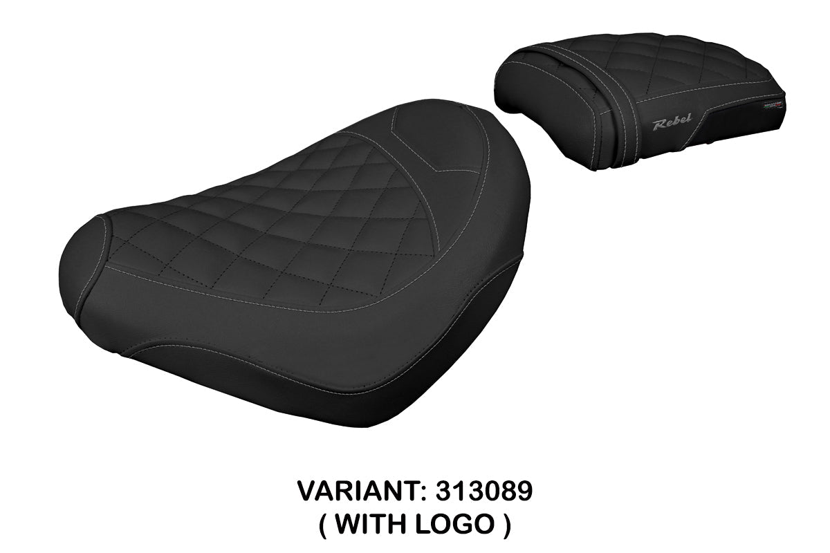 Tappezzeria Italia Honda CMX 1100 Rebel 2022-2025 Seat Cover in Black Diamond Stitch