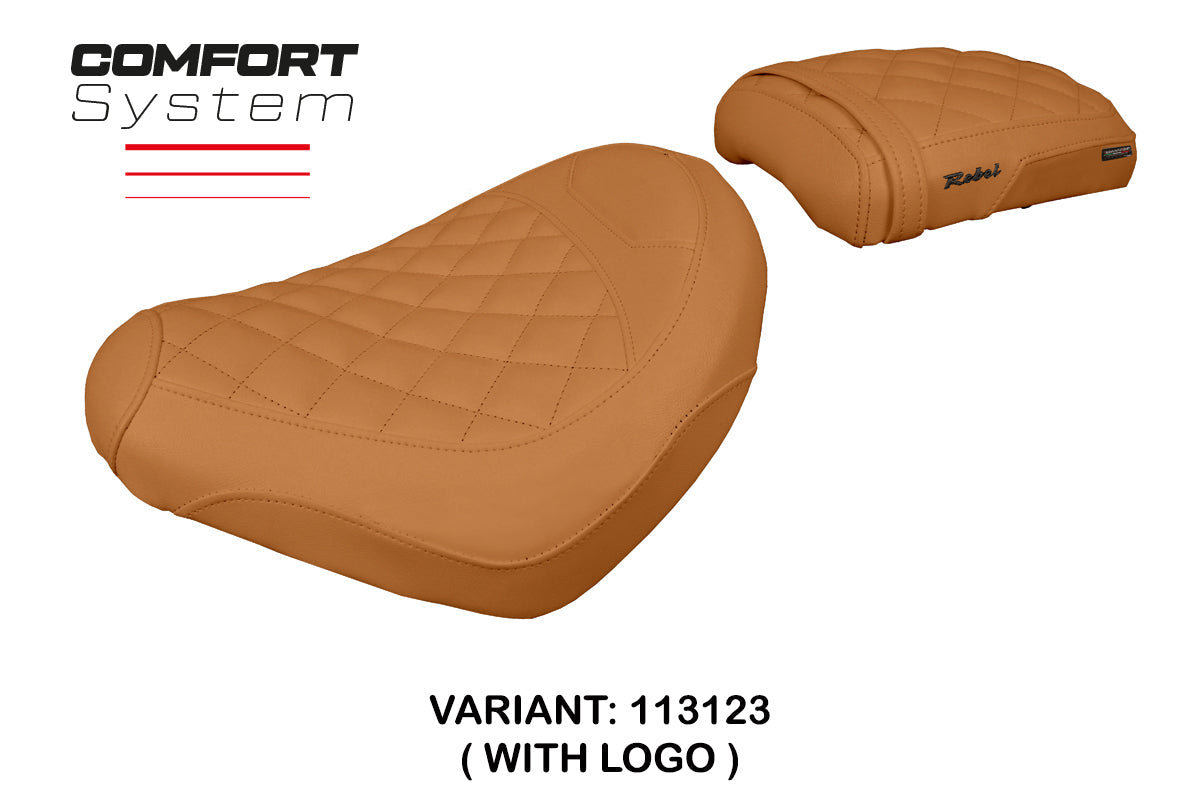 Tappezzeria Italia Honda CMX 1100 Rebel 2022-2025 Seat Cover Comfort in Camel Diamond