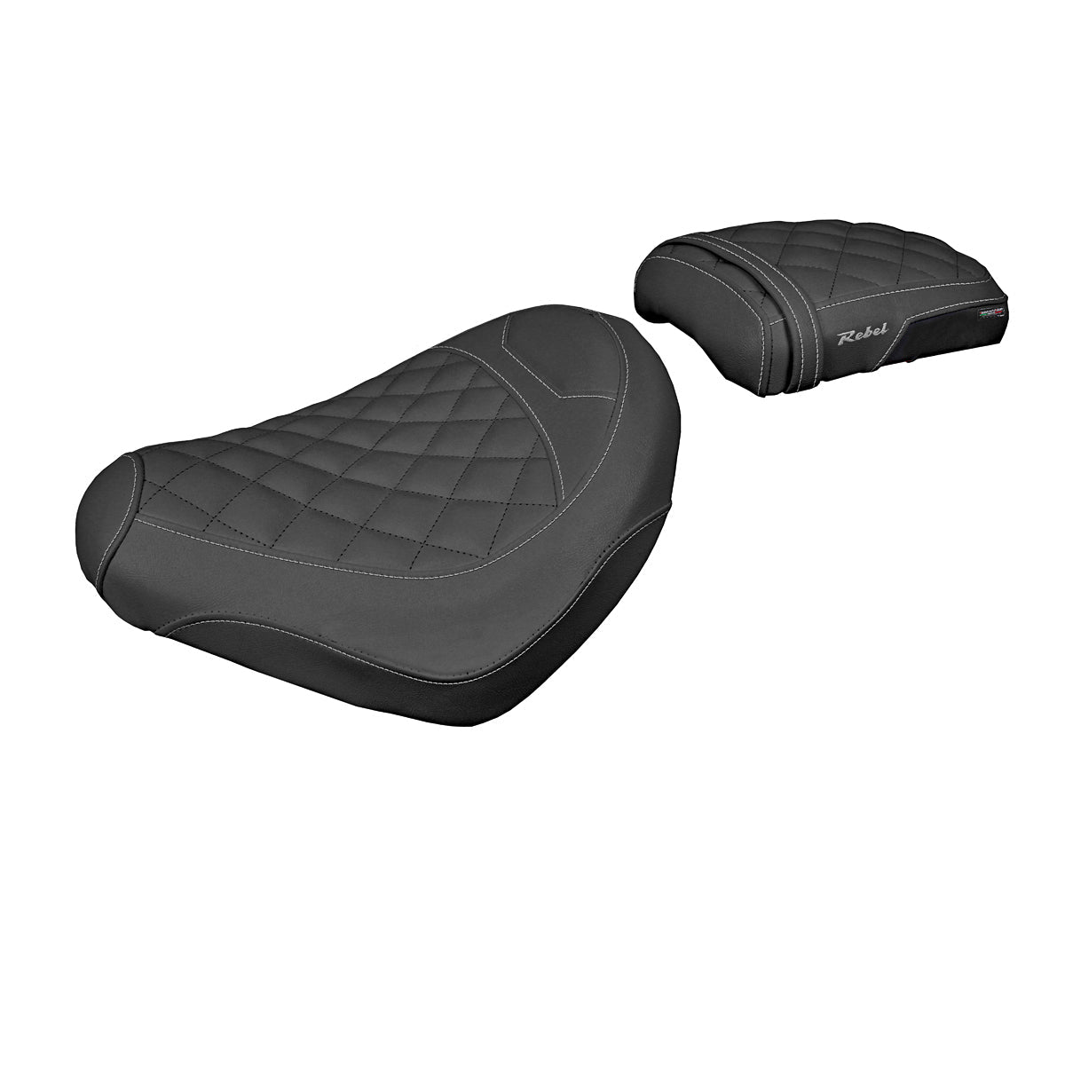 Tappezzeria Italia Honda CMX 500 Rebel 2017-2025 Seat Cover in Black Diamond Stitch