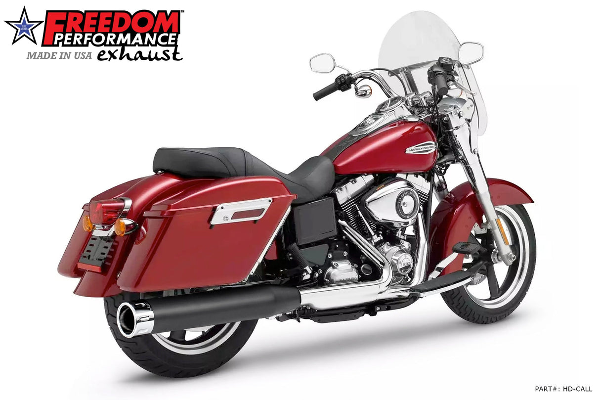 HARLEY SWITCHBACK/LOWRIDER SINGLE 4" SLIPONS (SPECIAL ORDER)
